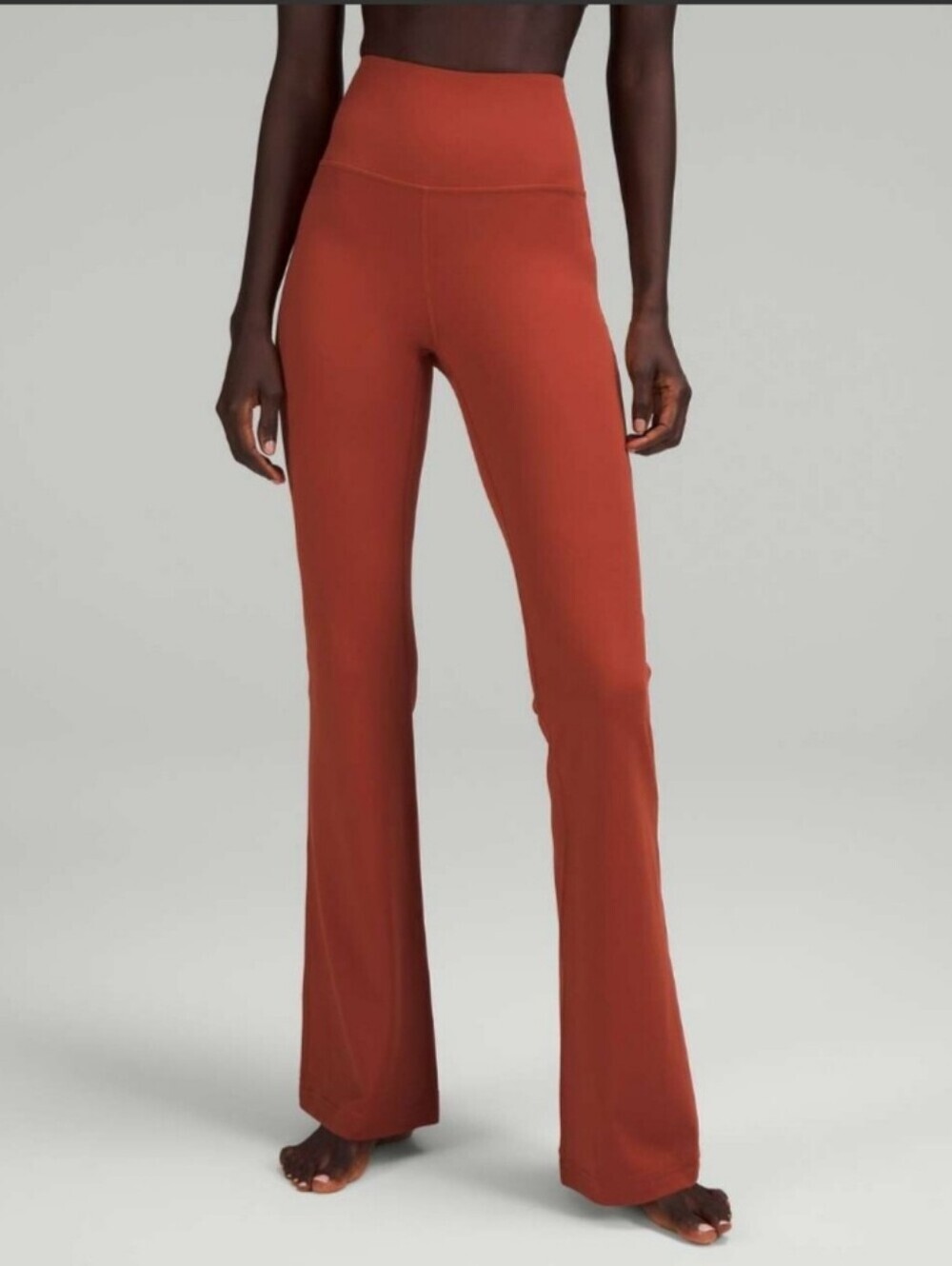 Lululemon Groove Super-High-Rise Flared Pant Nulu Cayenne size 8